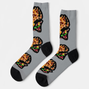 Squirrel dot art socks