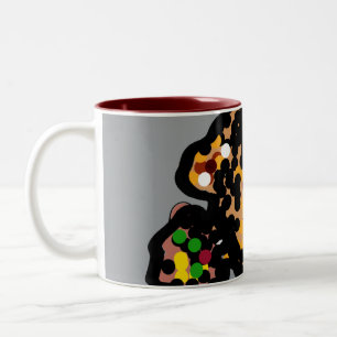 Squirrel dot art  Two-Tone coffee mug