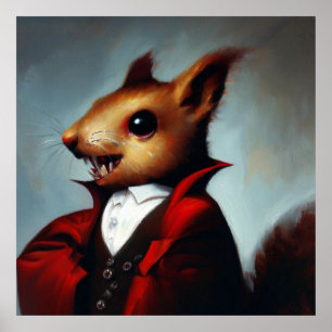 Squirrel Dracula Poster