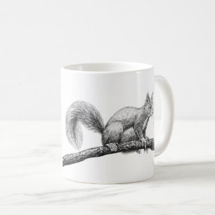 Squirrel drawing coffee mug