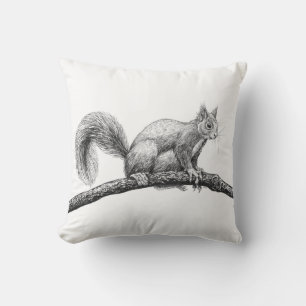 Squirrel drawing cushion
