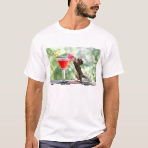Squirrel Drinking Cocktail T-Shirt