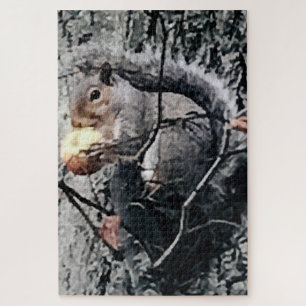 Squirrel Eating An Apple large Puzzle 20 x 30 1014