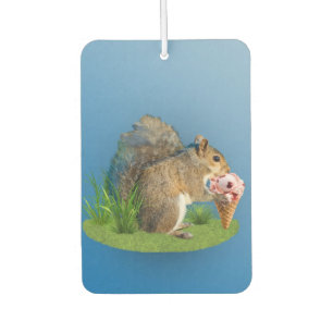 Squirrel Eating Ice Cream Cone Car Air Freshener