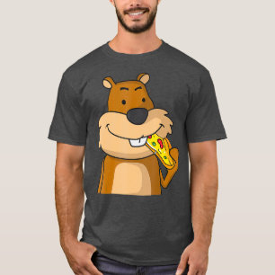 Squirrel Eating Pizza Funny Pizza Food Lover T-Shirt