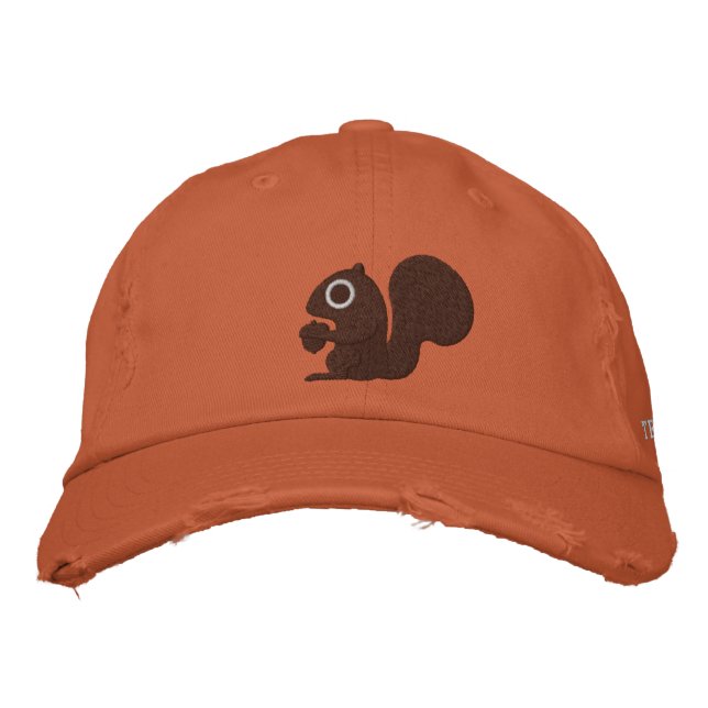 Squirrel Embroidered Hat (Front)