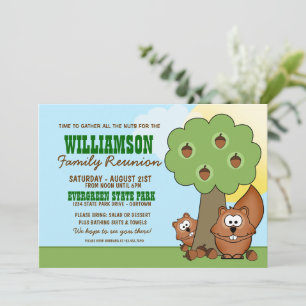 Squirrel Family Reunion Invitations