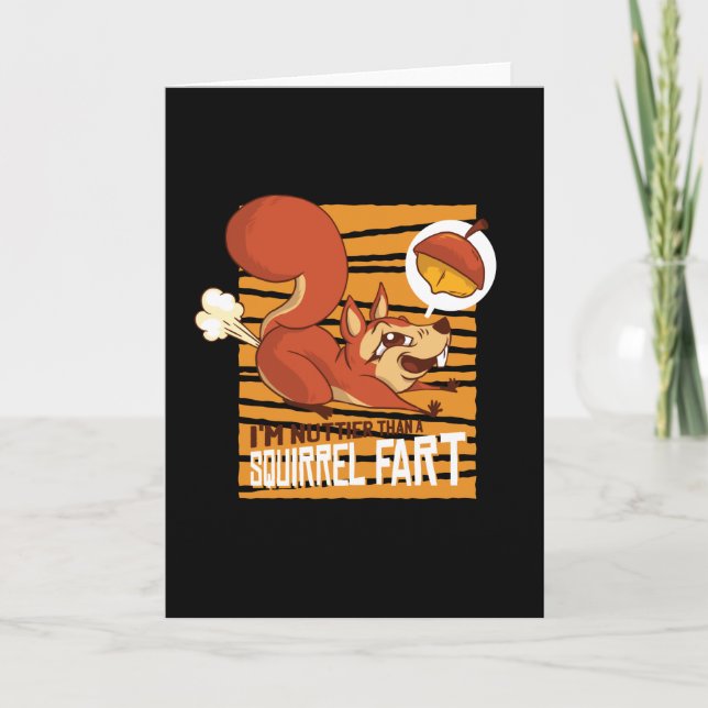 Squirrel Fart Funny Card (Front)