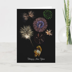 Squirrel Fireworks Card