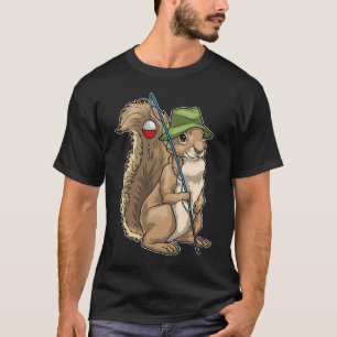 Squirrel Fisher Fishing rod Fishing T-Shirt