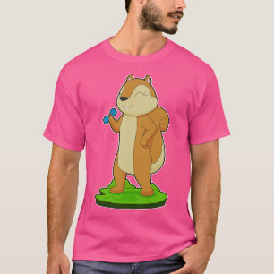 Squirrel Fitness Dumbbell T-Shirt