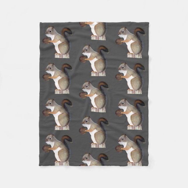 Squirrel Fleece Blanket (Front)