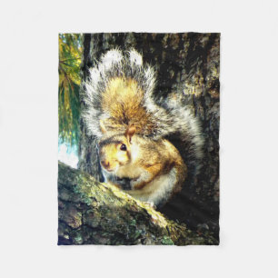 Squirrel fleece blanket