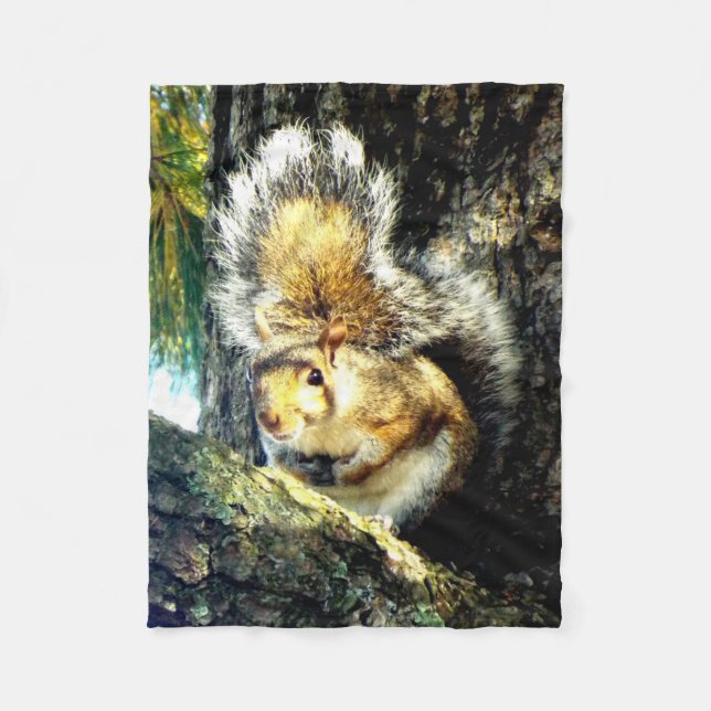 Squirrel fleece blanket (Front)