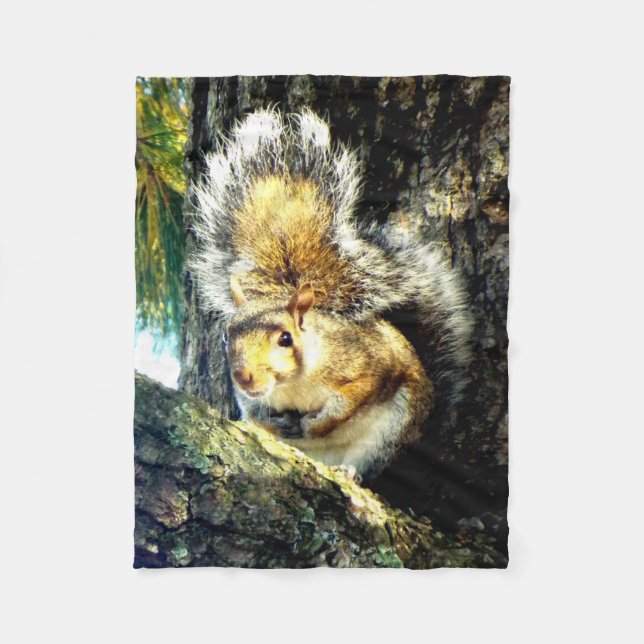 Squirrel fleece blanket (Front)