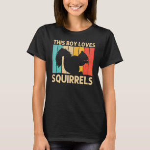 Squirrel For Boys Kids Squirrel Chipmunk 80s T-Shirt