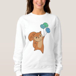 Squirrel Forest Animal Flies Balloons Sweatshirt