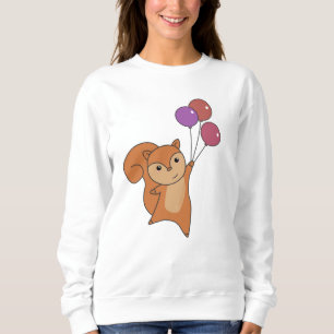 Squirrel Forest Animal Flies Balloons Sweatshirt