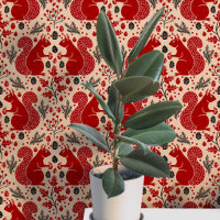 Squirrel Forest Woodland Pattern