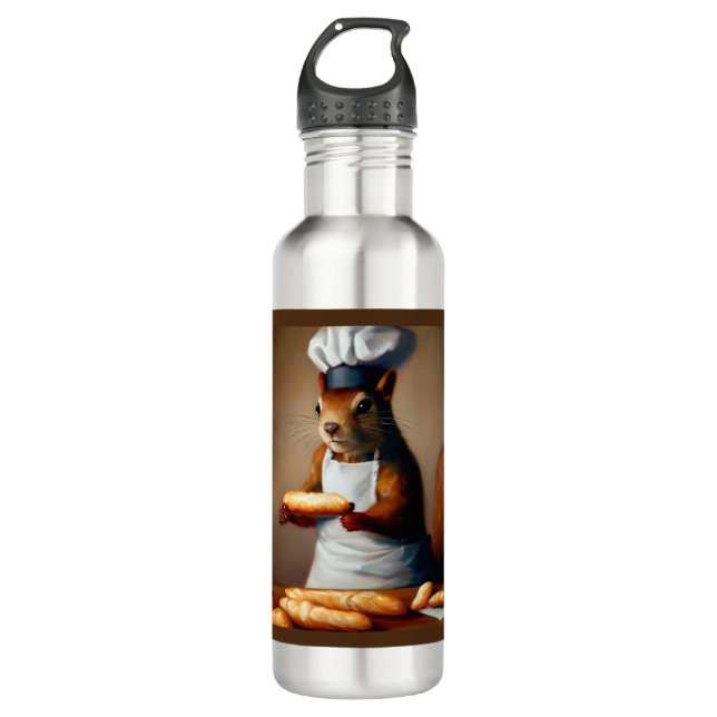 Squirrel French Baker 710 Ml Water Bottle (Front)