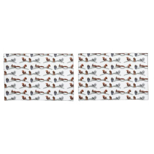 Squirrel Frenzy Pillowcases (choose colour)