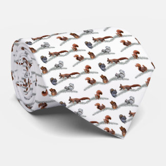 Squirrel Frenzy Tie Double Sided (choose colour)