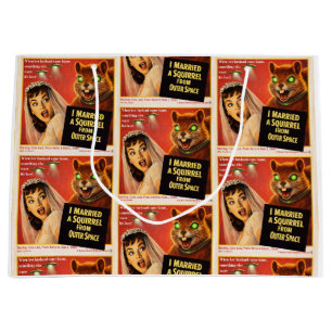 Squirrel from Outer Space Large Gift Bag