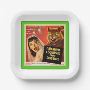 Squirrel from Outer Space Paper Plate