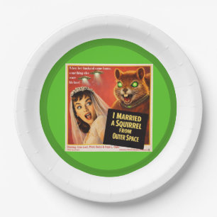 Squirrel from Outer Space Paper Plate