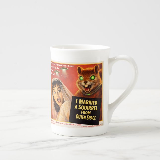 Squirrel from Outer Space Parody Bone China Mug (Right)