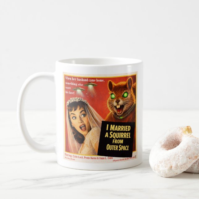 Squirrel from Outer Space Parody Coffee Mug (With Donut)