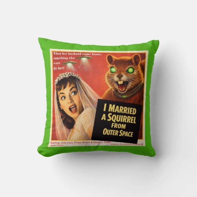 Squirrel from Outer Space Parody Cushion (Front)