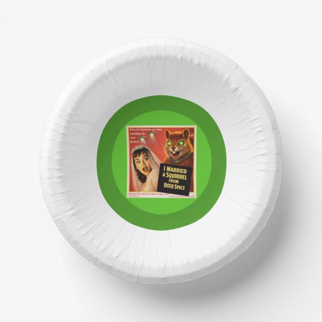 Squirrel from Outer Space Parody Paper Plate (Front)