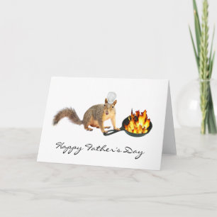 Squirrel Frying  Fruit and Vegetables Card