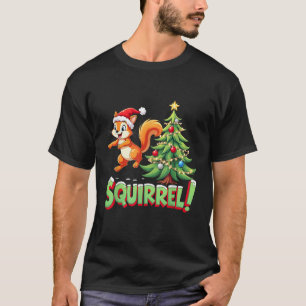 Squirrel Funny Christmas Xmas Squirrel Merry Chris T-Shirt