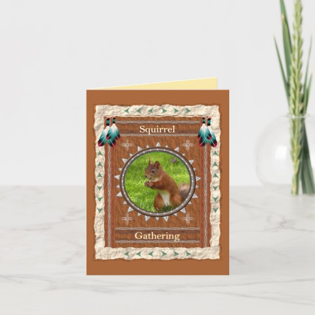 Squirrel Gathering Energy Card (Front)