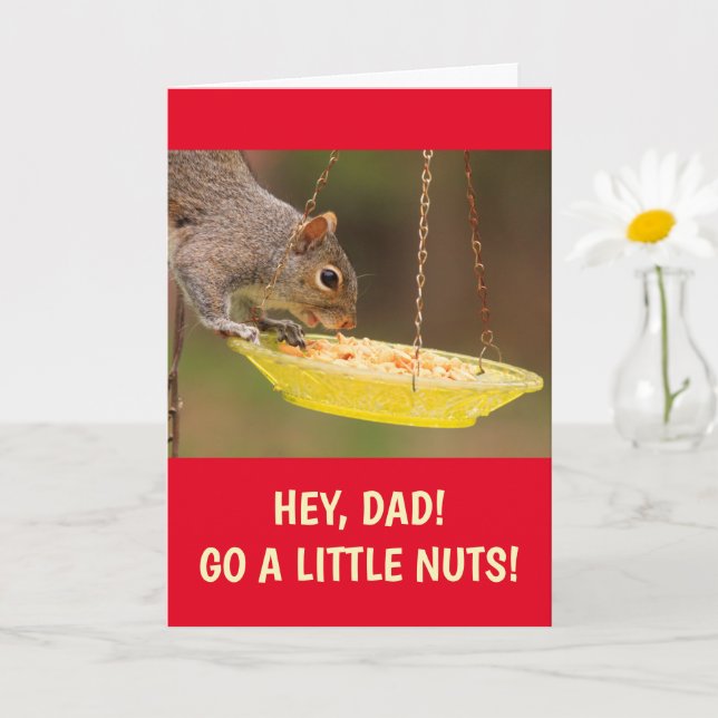 Squirrel Go Nuts Father's Day Card (Small Plant)