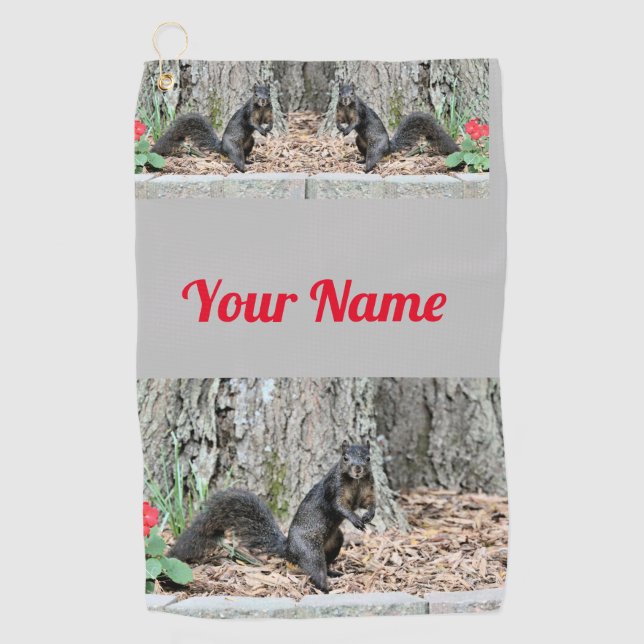 Squirrel Golf Towel (Front)