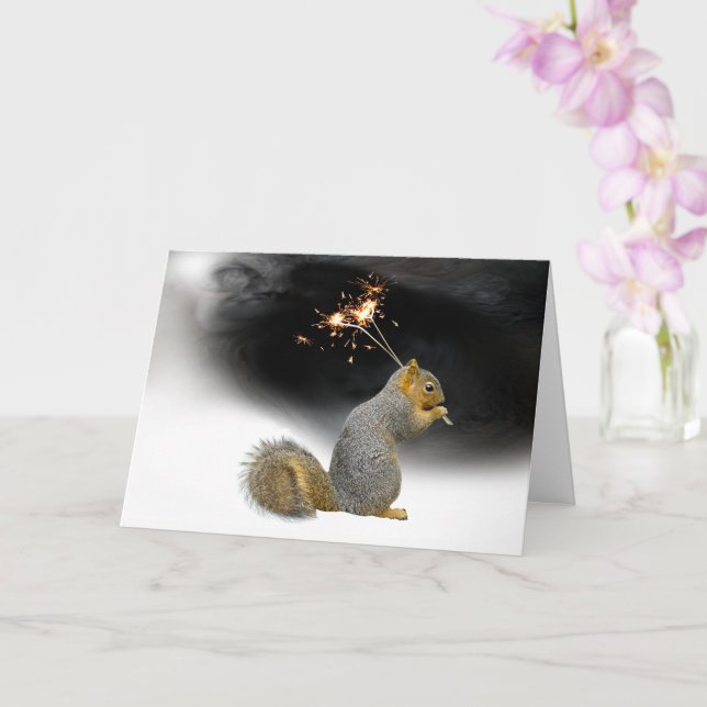 Squirrel Graduation Congratulations Card (Orchid)