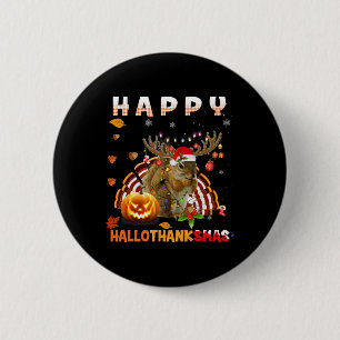 Squirrel Halloween And Merry Christmas Happy Hallo 6 Cm Round Badge