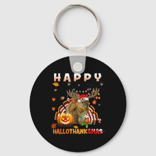 Squirrel Halloween And Merry Christmas Happy Hallo Key Ring