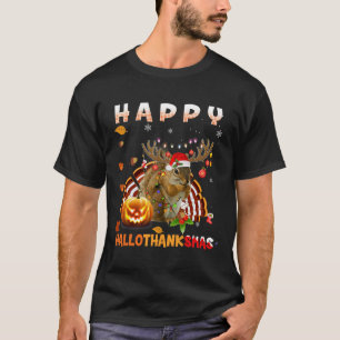 Squirrel Halloween And Merry Christmas Happy Hallo T-Shirt