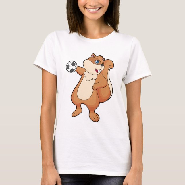 Squirrel Handball player Handball T-Shirt (Front)