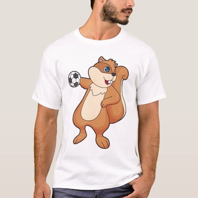 Squirrel Handball player Handball T-Shirt (Front)