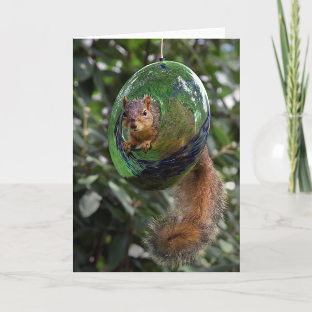 Squirrel Hanging Around Card (Front)