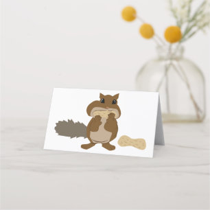 Squirrel Harvesting Nuts Place Card