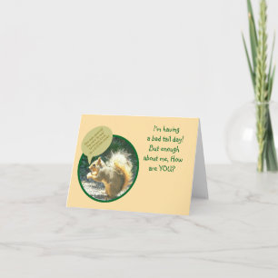 SQUIRREL/HAVING BAD TAIL DAY/HUMOROUS/HOW ARE YOU? CARD
