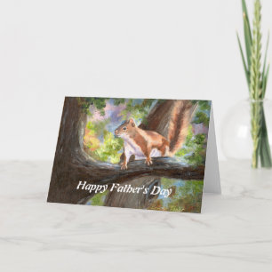 Squirrel Here's Looking At You Father's Day Card