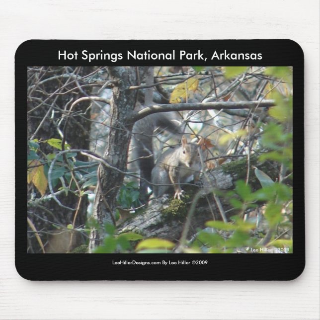Squirrel Hot Springs Nat'l Park Mt., AR Peak Trail Mouse Mat (Front)