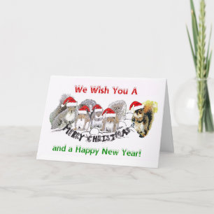 Squirrel Hugger Christmas Card